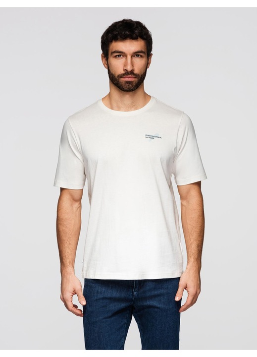 Póló kis mellkasi mintával OMBRE OM-TSPT-0258, Fehér