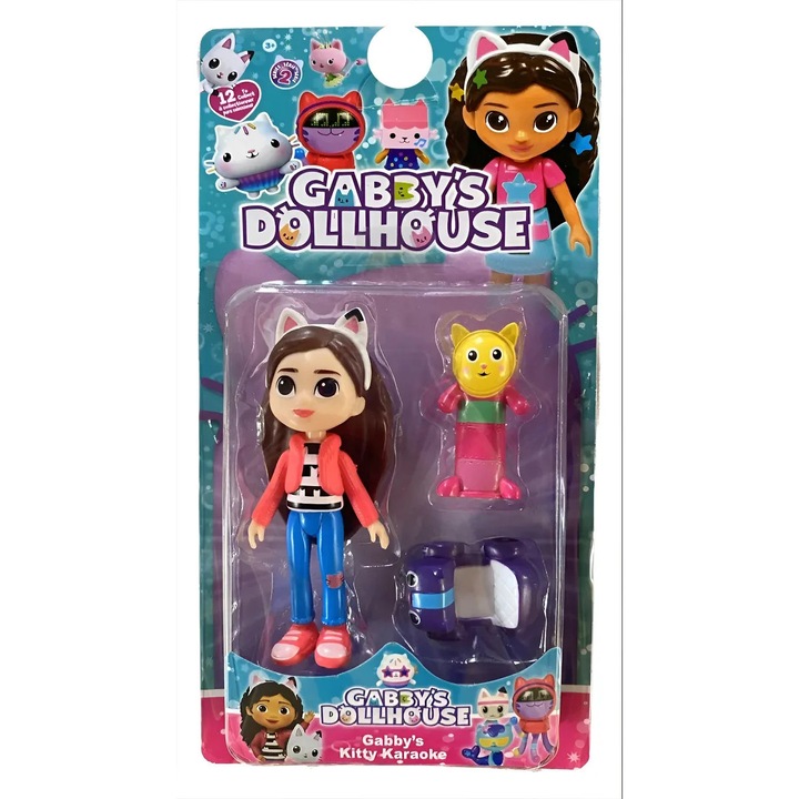 Комплект фигурки Gabby's Dollhouse, HAO XIANG, 3 герои, многоцветни, 15x28см