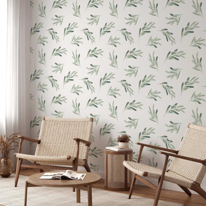 Tapet Autoadeziv - Olive Dance - 49 x 1000 cm