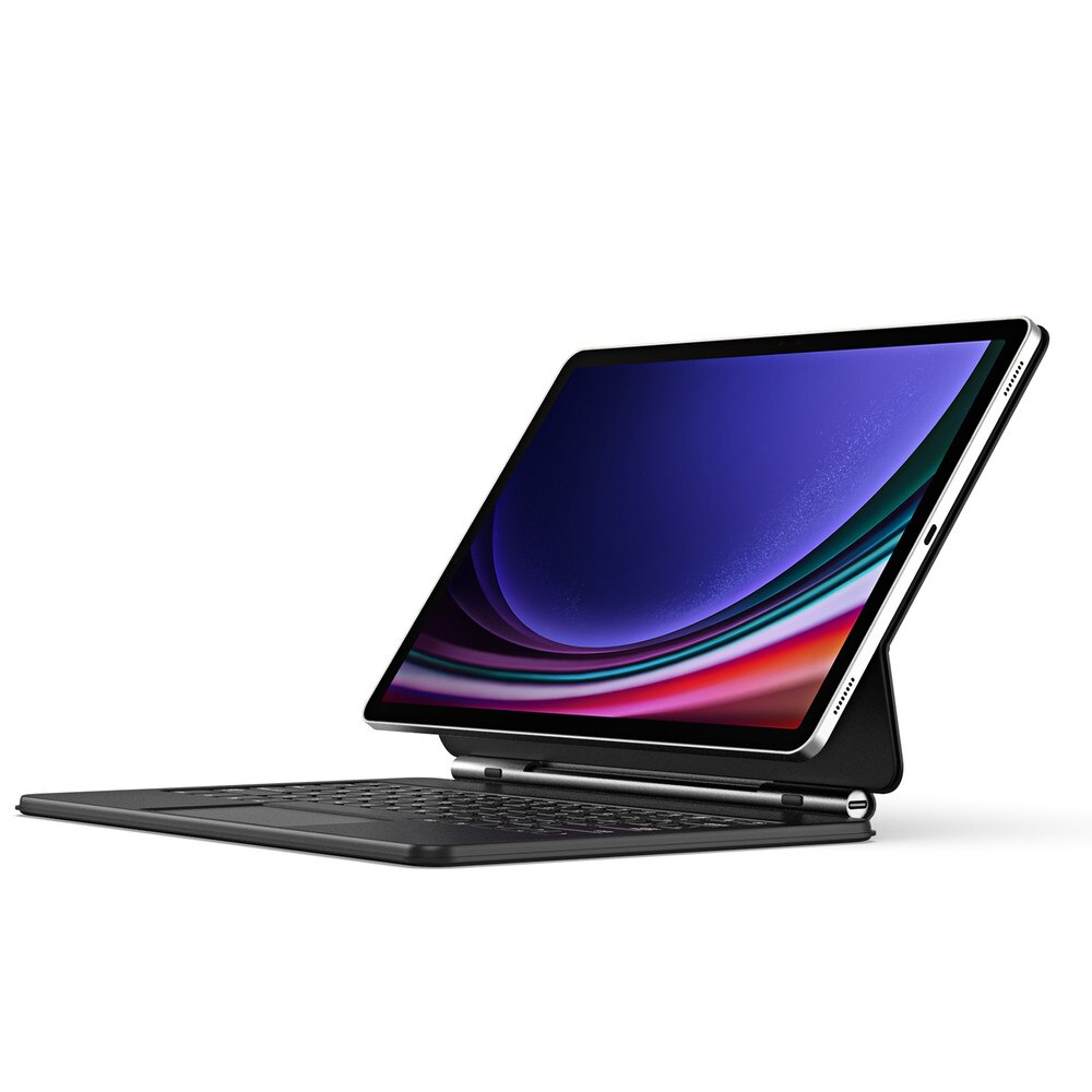Husa cu tastatura Dux Ducis MK Series compatibila cu Samsung Galaxy Tab S9 Plus / Tab S8 Plus / Tab S7 Plus, 12.4 inch, Negru