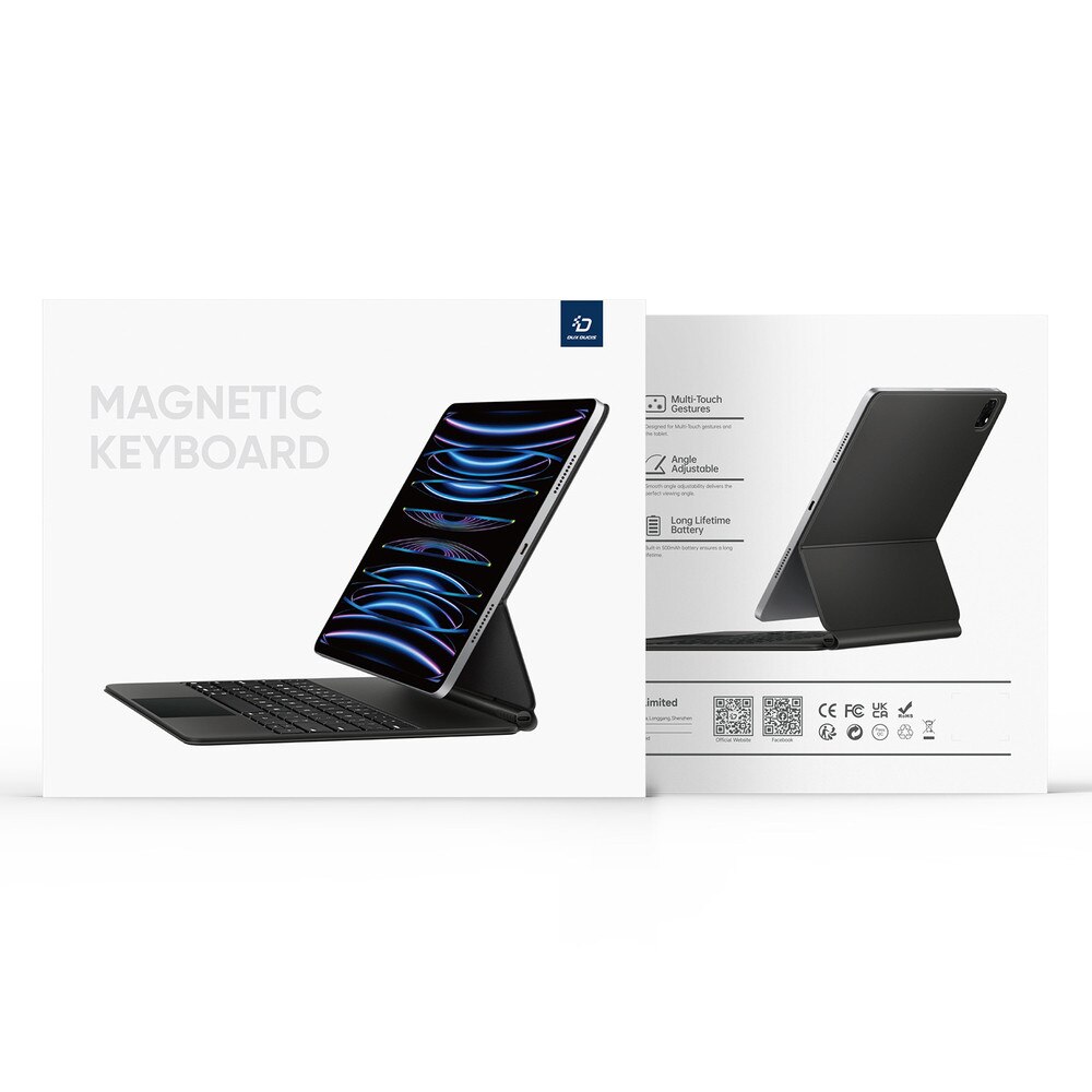Husa cu tastatura Dux Ducis MK Series compatibila cu Samsung Galaxy Tab S9 Plus / Tab S8 Plus / Tab S7 Plus, 12.4 inch, Negru