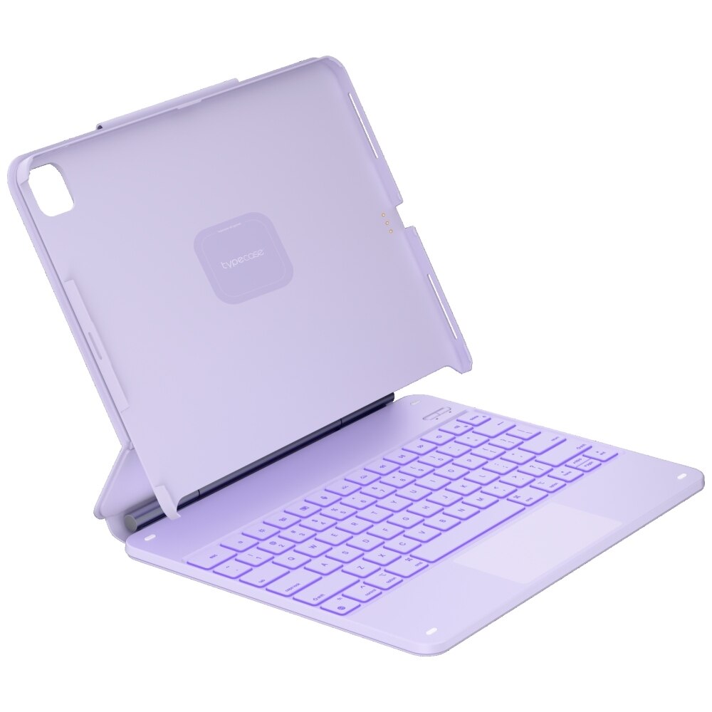 Carcasa cu tastatura Typecase Edge Plus compatibila cu iPad Air 13 inch 2024 / 2025, Mov