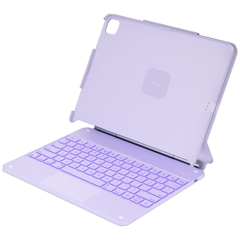Carcasa cu tastatura Typecase Edge Plus compatibila cu iPad Air 13 inch 2024 / 2025, Mov