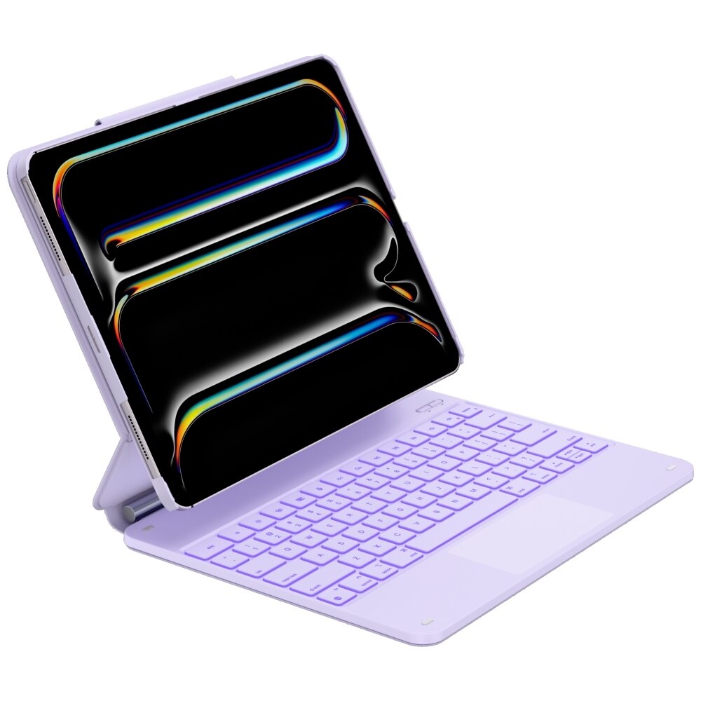 Carcasa cu tastatura Typecase Edge Plus compatibila cu iPad Air 13 inch 2024 / 2025, Mov