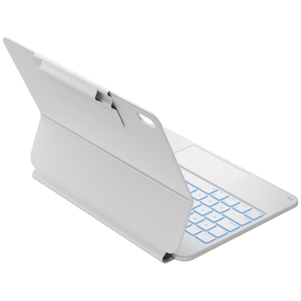 Carcasa cu tastatura Typecase Edge Plus compatibila cu iPad 11 inch (A16) 2025 / iPad 10.9 inch 2022, Alb