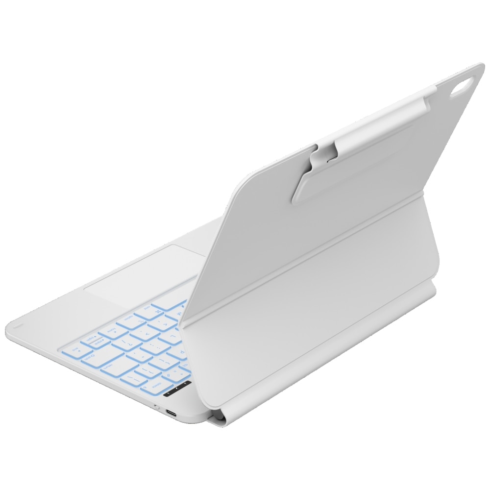 Carcasa cu tastatura Typecase Edge Plus compatibila cu iPad 11 inch (A16) 2025 / iPad 10.9 inch 2022, Alb