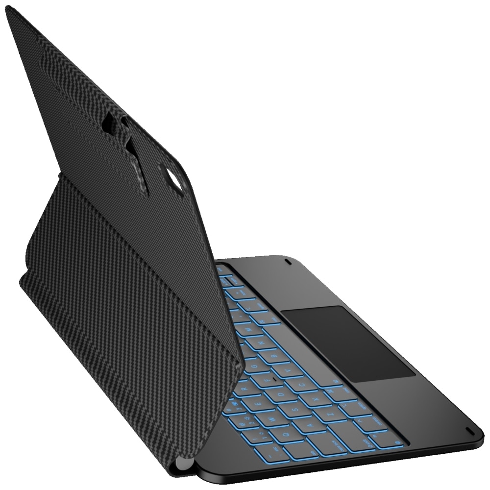 Carcasa cu tastatura Typecase Edge Plus compatibila cu iPad 11 inch (A16) 2025 / iPad 10.9 inch 2022, Carbon Fiber