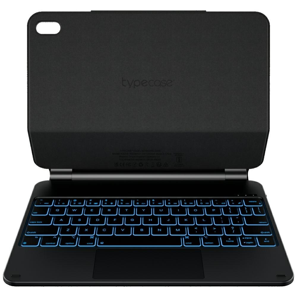 Carcasa cu tastatura Typecase Edge Plus compatibila cu iPad 11 inch (A16) 2025 / iPad 10.9 inch 2022, Carbon Fiber