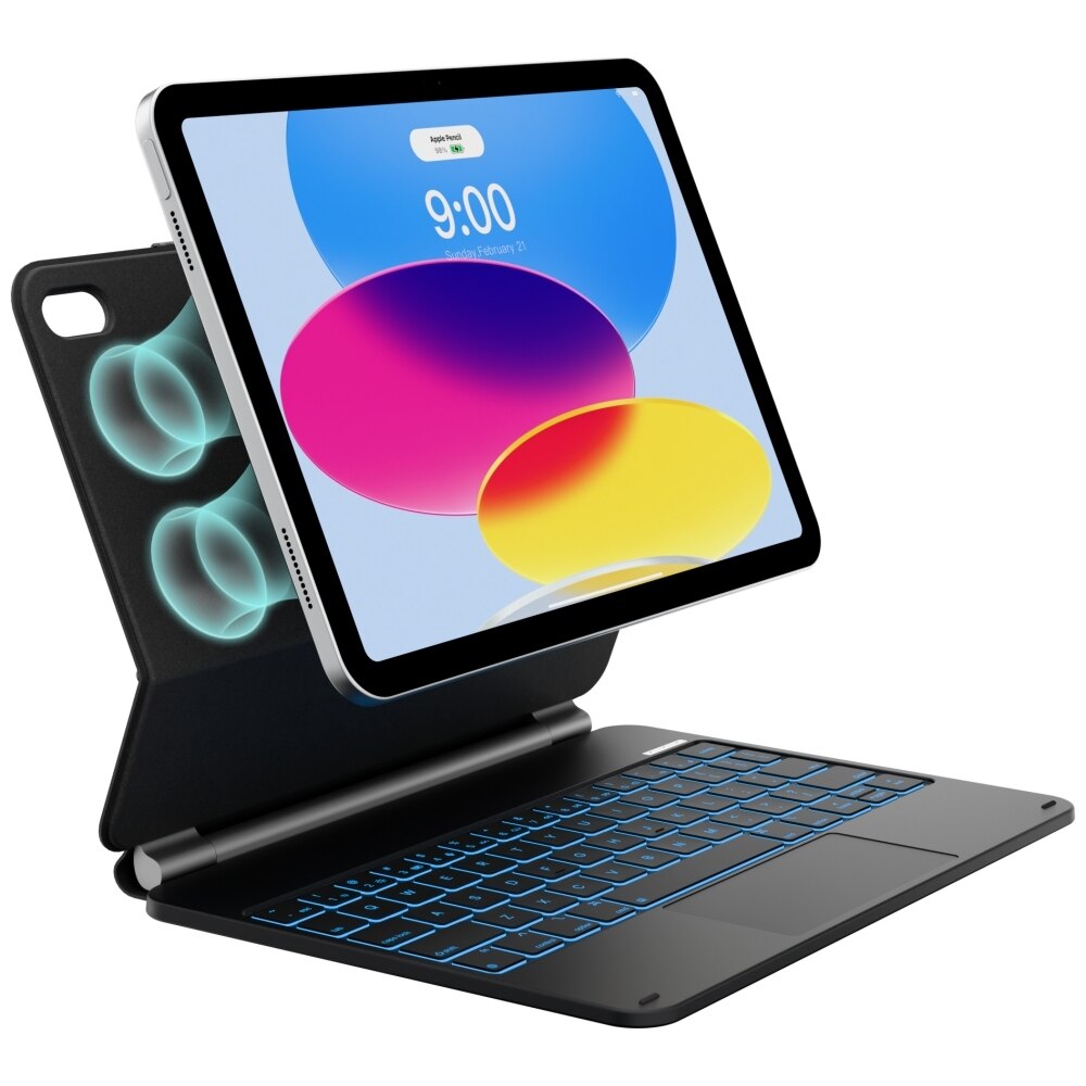 Carcasa cu tastatura Typecase Edge Plus compatibila cu iPad 11 inch (A16) 2025 / iPad 10.9 inch 2022, Carbon Fiber