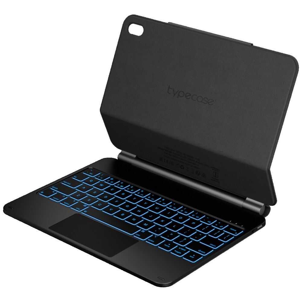 Carcasa cu tastatura Typecase Edge Plus compatibila cu iPad 11 inch (A16) 2025 / iPad 10.9 inch 2022, Carbon Fiber