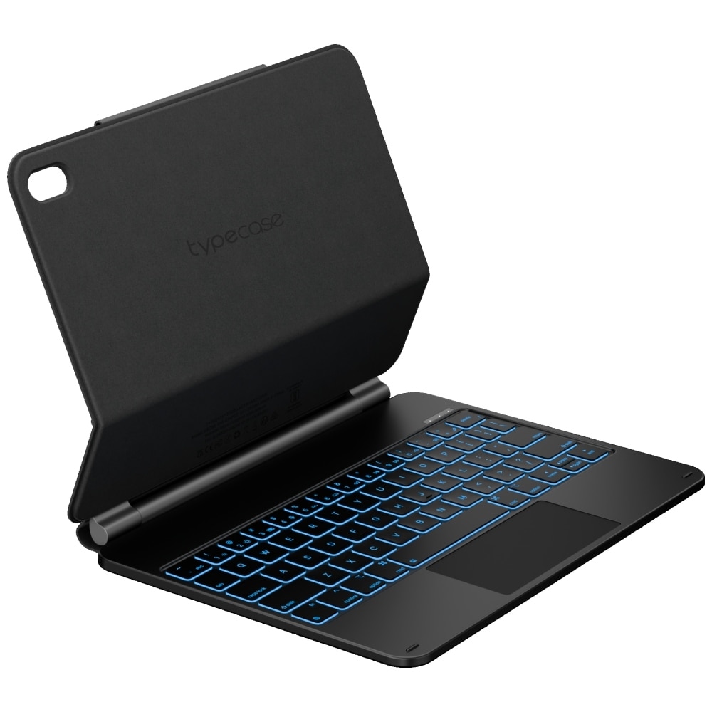 Carcasa cu tastatura Typecase Edge Plus compatibila cu iPad 11 inch (A16) 2025 / iPad 10.9 inch 2022, Carbon Fiber