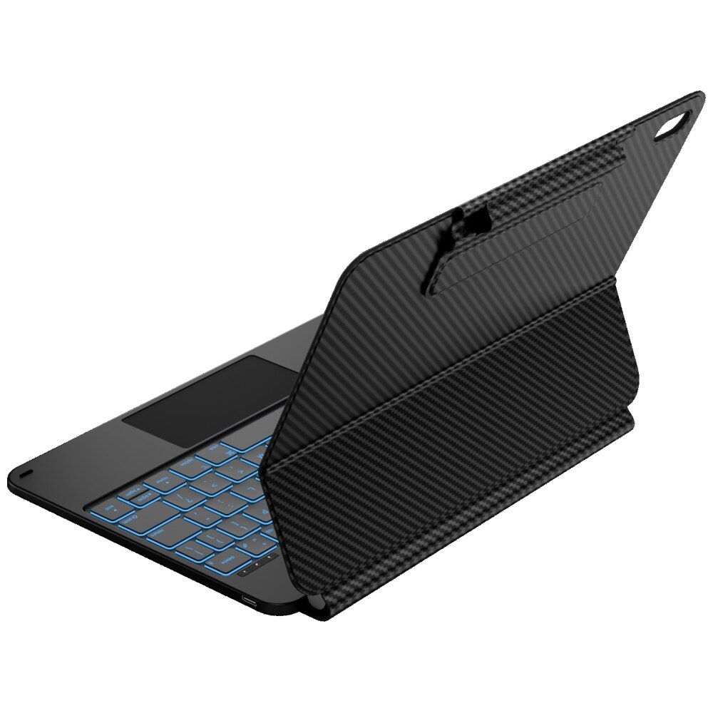Carcasa cu tastatura Typecase Edge Plus compatibila cu iPad 11 inch (A16) 2025 / iPad 10.9 inch 2022, Carbon Fiber