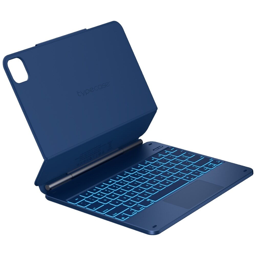 Carcasa cu tastatura Typecase Edge compatibila cu iPad Pro 13 inch 2024 / 2025, Pacific Blue