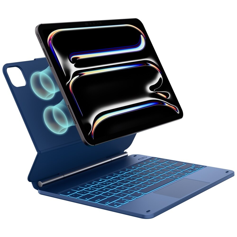 Carcasa cu tastatura Typecase Edge compatibila cu iPad Pro 13 inch 2024 / 2025, Pacific Blue