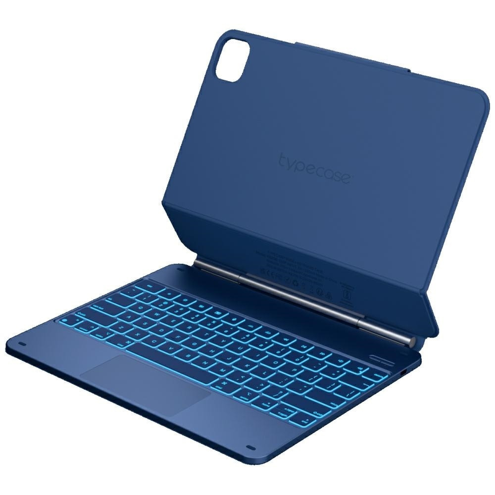 Carcasa cu tastatura Typecase Edge compatibila cu iPad Pro 13 inch 2024 / 2025, Pacific Blue