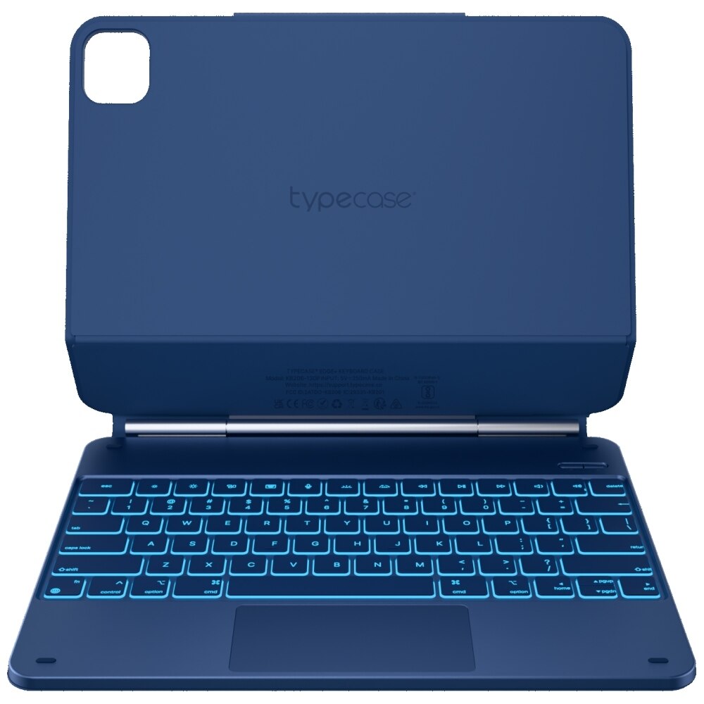Carcasa cu tastatura Typecase Edge compatibila cu iPad Pro 13 inch 2024 / 2025, Pacific Blue
