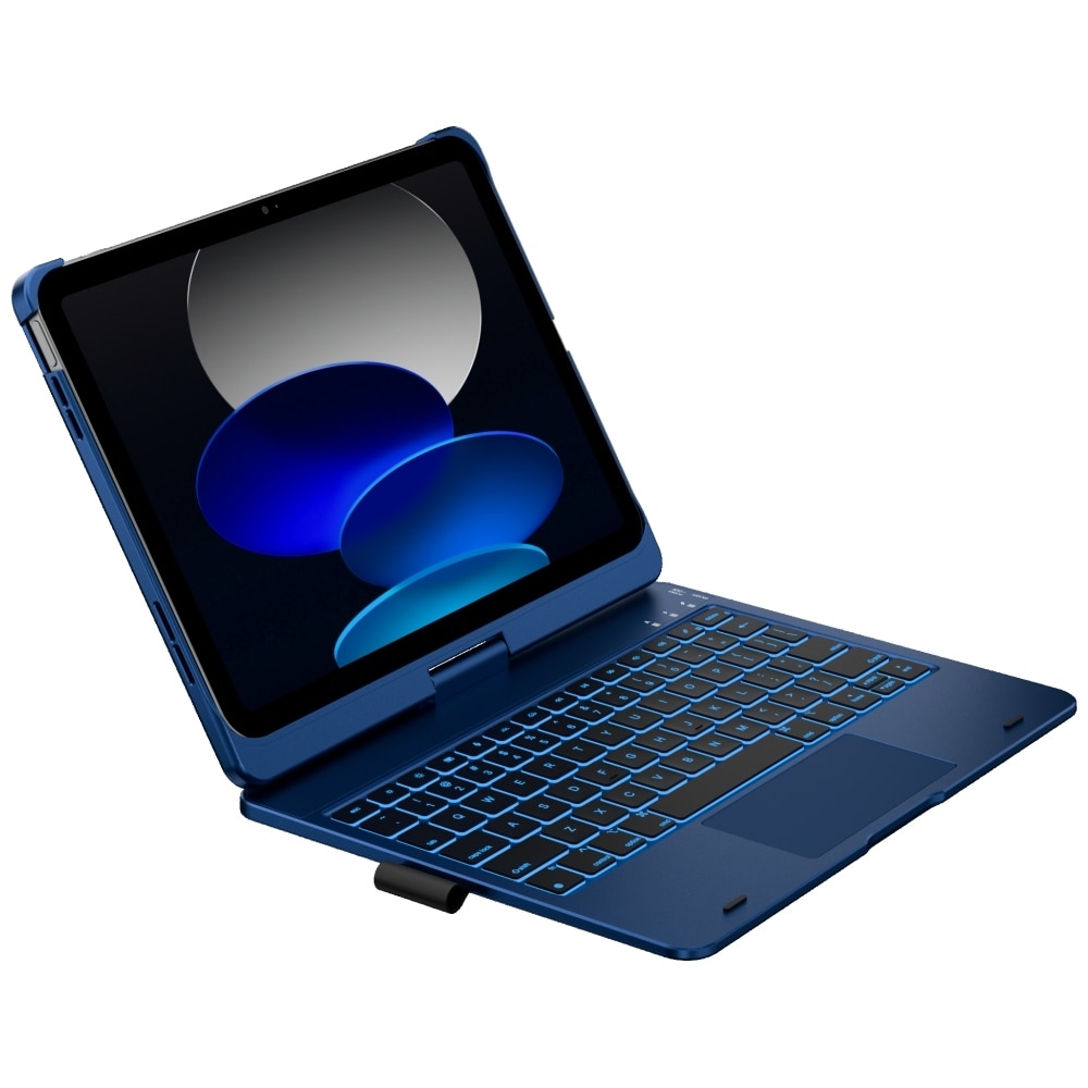 Carcasa cu tastatura Typecase Flexbook Touch compatibila cu iPad 11 inch (A16) 2025 / iPad 10.9 inch 2022, Dark Blue