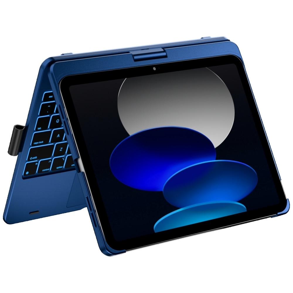 Carcasa cu tastatura Typecase Flexbook Touch compatibila cu iPad 11 inch (A16) 2025 / iPad 10.9 inch 2022, Dark Blue