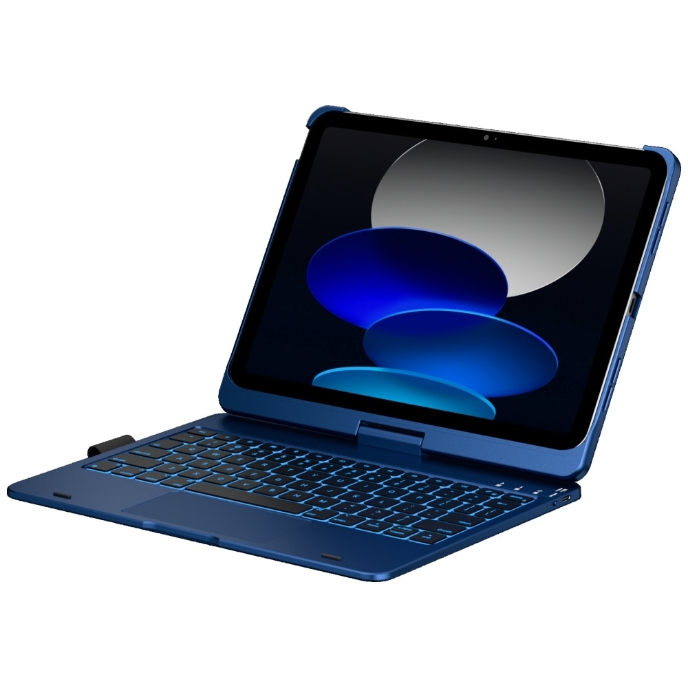 Carcasa cu tastatura Typecase Flexbook Touch compatibila cu iPad 11 inch (A16) 2025 / iPad 10.9 inch 2022, Dark Blue
