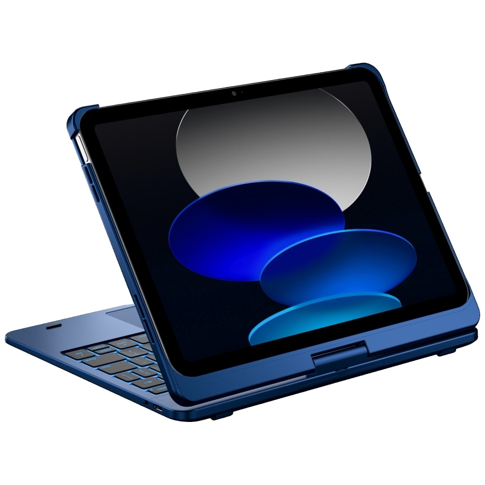 Carcasa cu tastatura Typecase Flexbook Touch compatibila cu iPad 11 inch (A16) 2025 / iPad 10.9 inch 2022, Dark Blue