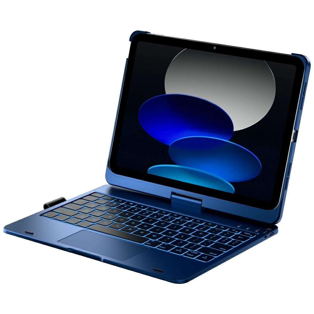Carcasa cu tastatura Typecase Flexbook Touch compatibila cu iPad 11 inch (A16) 2025 / iPad 10.9 inch 2022, Dark Blue