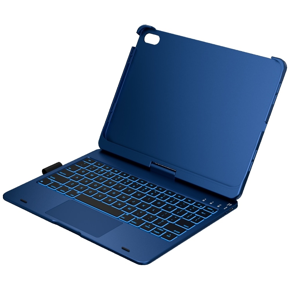 Carcasa cu tastatura Typecase Flexbook Touch compatibila cu iPad 11 inch (A16) 2025 / iPad 10.9 inch 2022, Dark Blue