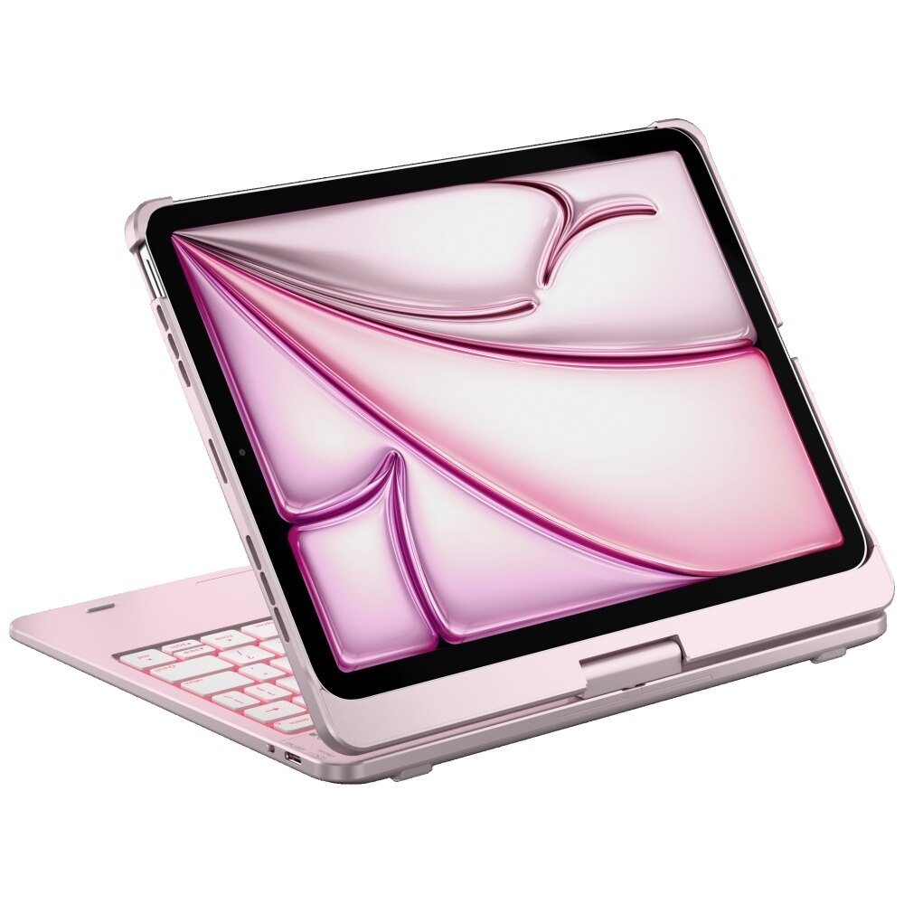 Carcasa cu tastatura Typecase Flexbook Touch compatibila cu iPad Air 11 inch 2024 / 2025, Roz