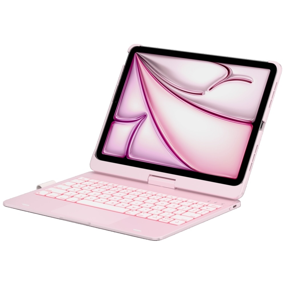 Carcasa cu tastatura Typecase Flexbook Touch compatibila cu iPad Air 11 inch 2024 / 2025, Roz