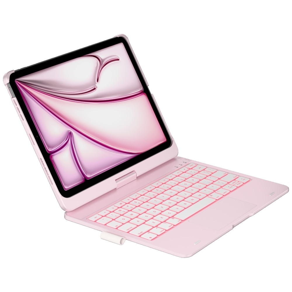Carcasa cu tastatura Typecase Flexbook Touch compatibila cu iPad Air 11 inch 2024 / 2025, Roz