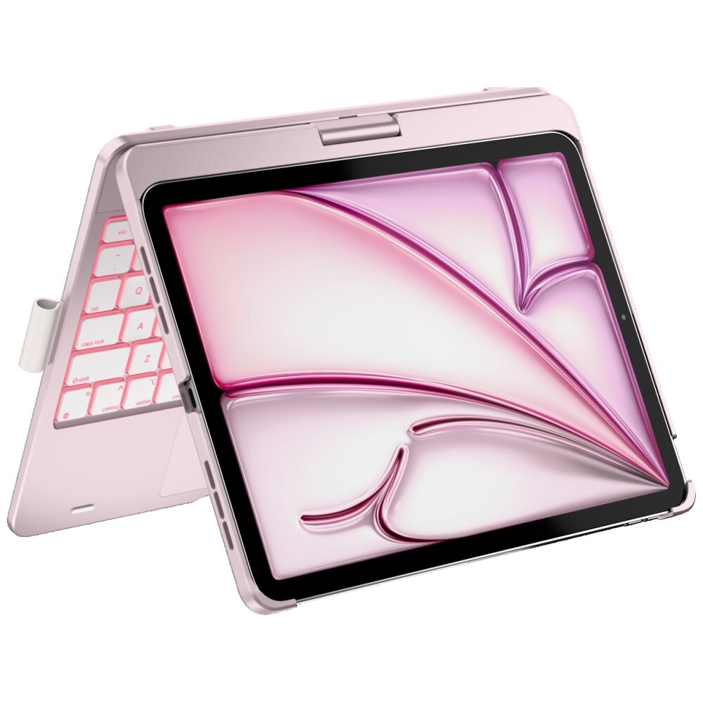 Carcasa cu tastatura Typecase Flexbook Touch compatibila cu iPad Air 11 inch 2024 / 2025, Roz