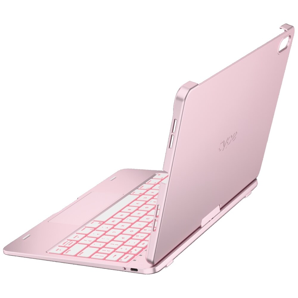 Carcasa cu tastatura Typecase Flexbook Touch compatibila cu iPad 11 inch (A16) 2025 / iPad 10.9 inch 2022, Roz