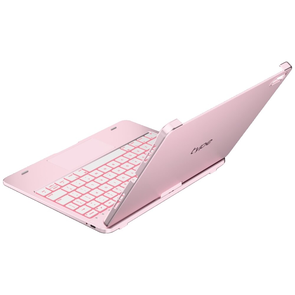 Carcasa cu tastatura Typecase Flexbook Touch compatibila cu iPad 11 inch (A16) 2025 / iPad 10.9 inch 2022, Roz