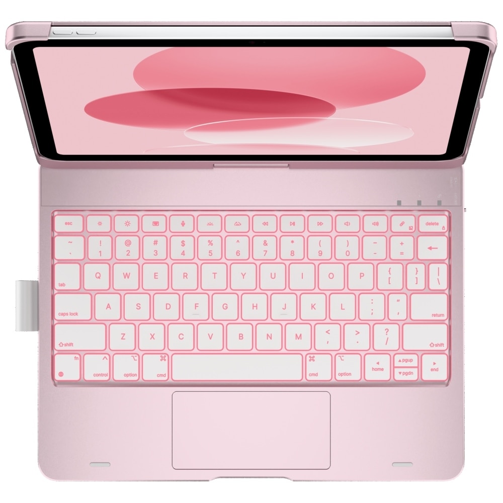 Carcasa cu tastatura Typecase Flexbook Touch compatibila cu iPad 11 inch (A16) 2025 / iPad 10.9 inch 2022, Roz