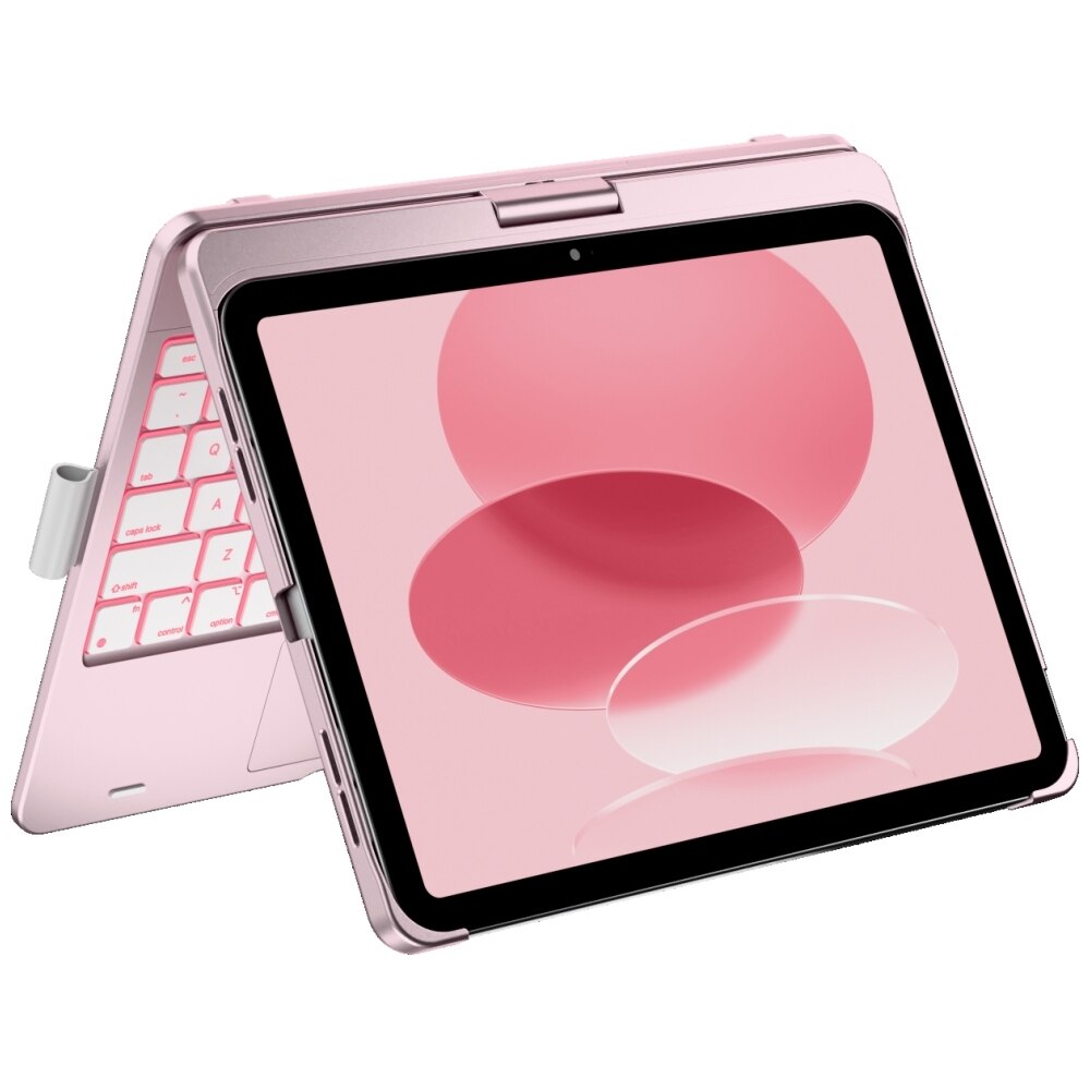 Carcasa cu tastatura Typecase Flexbook Touch compatibila cu iPad 11 inch (A16) 2025 / iPad 10.9 inch 2022, Roz