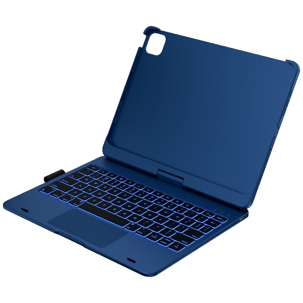 Carcasa cu tastatura Typecase Flexbook Touch compatibila cu iPad Pro 11 inch 2024 / 2025, Dark Blue