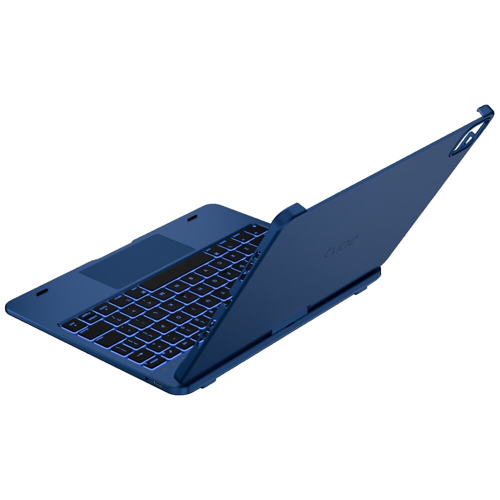 Carcasa cu tastatura Typecase Flexbook Touch compatibila cu iPad Pro 11 inch 2024 / 2025, Dark Blue