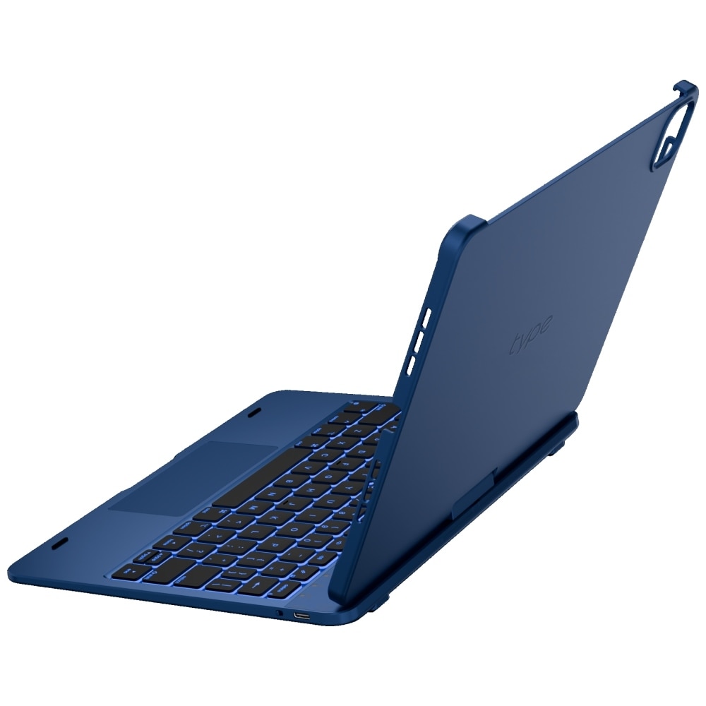Carcasa cu tastatura Typecase Flexbook Touch compatibila cu iPad Pro 11 inch 2024 / 2025, Dark Blue