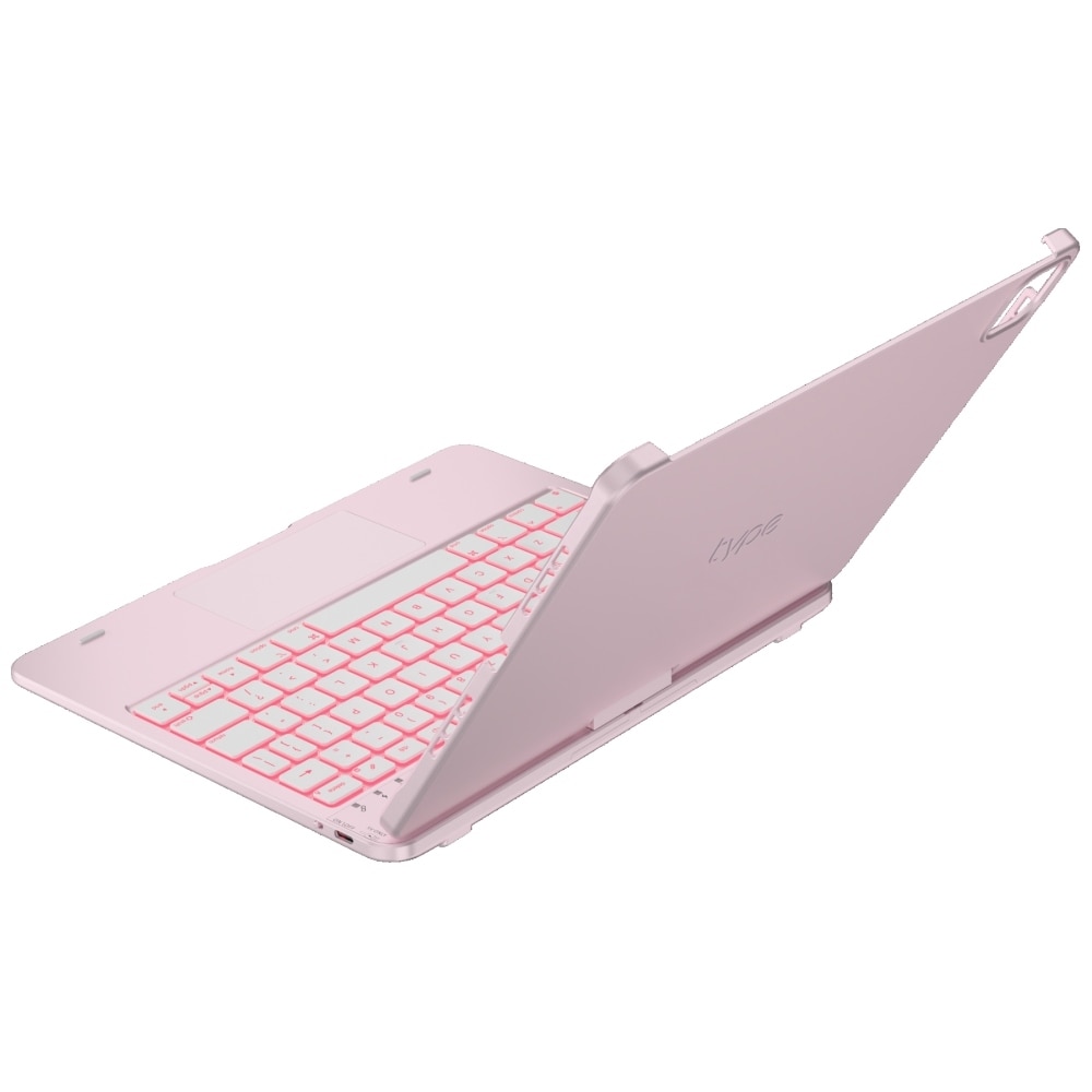Carcasa cu tastatura Typecase Flexbook Touch compatibila cu iPad Pro 11 inch 2024 / 2025, Roz
