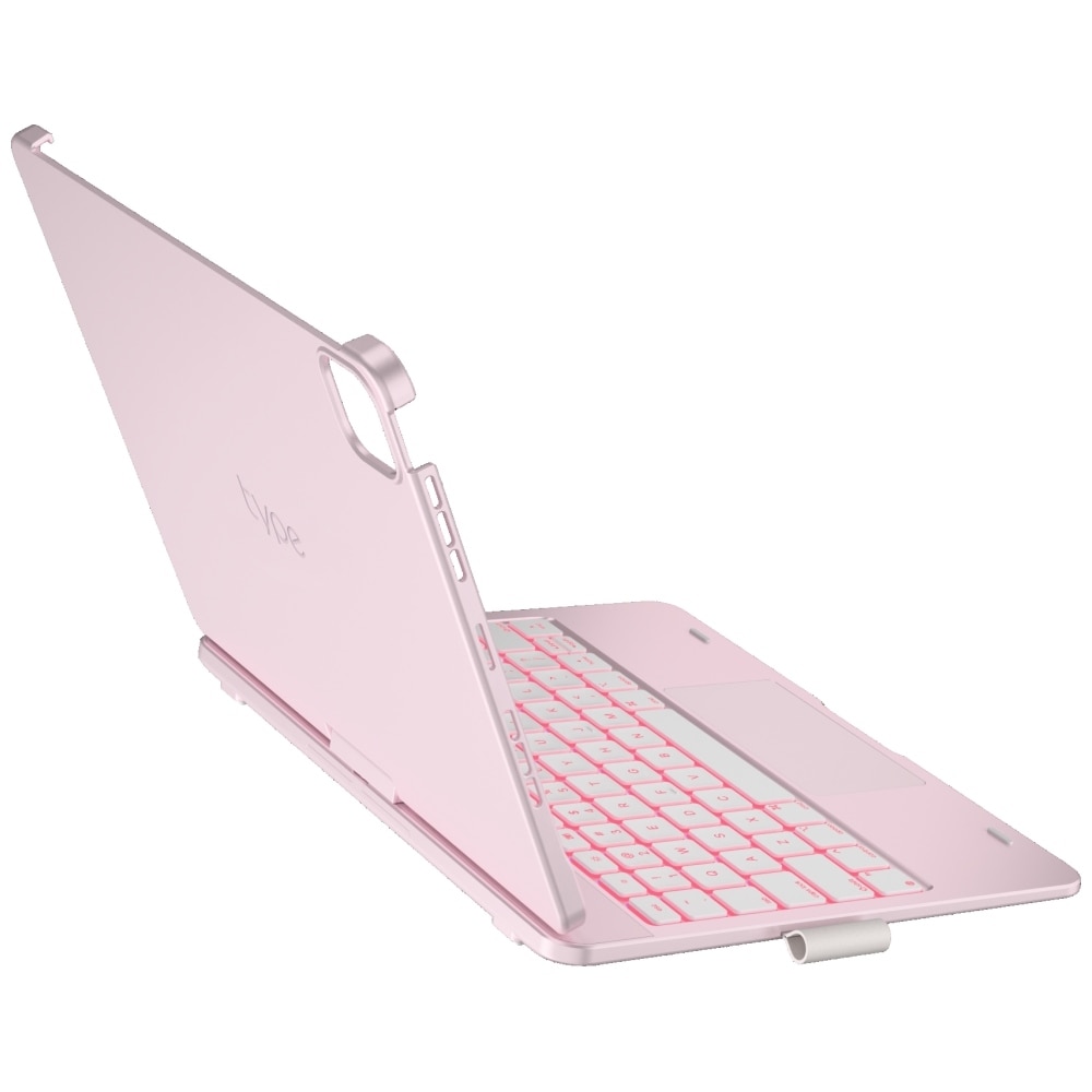 Carcasa cu tastatura Typecase Flexbook Touch compatibila cu iPad Pro 11 inch 2024 / 2025, Roz