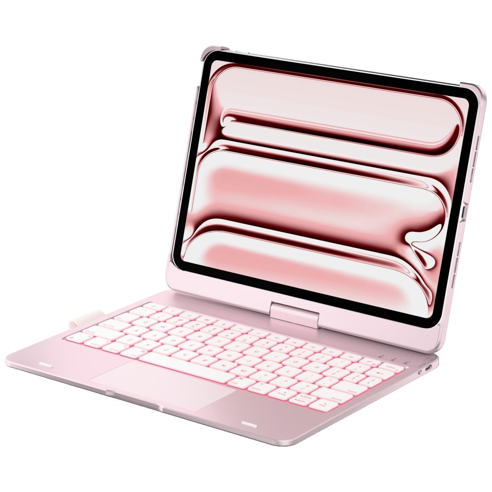 Carcasa cu tastatura Typecase Flexbook Touch compatibila cu iPad Pro 11 inch 2024 / 2025, Roz