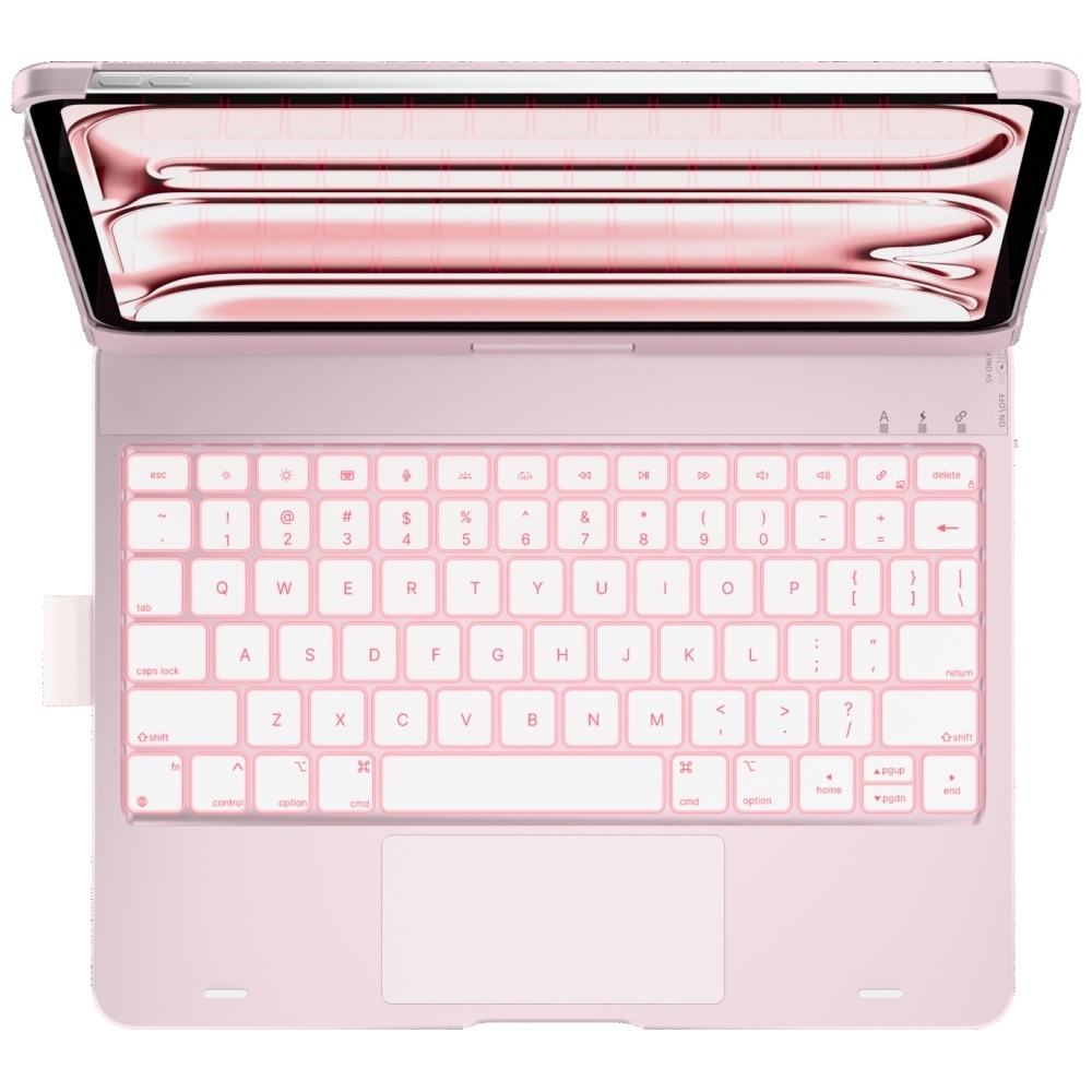 Carcasa cu tastatura Typecase Flexbook Touch compatibila cu iPad Pro 11 inch 2024 / 2025, Roz