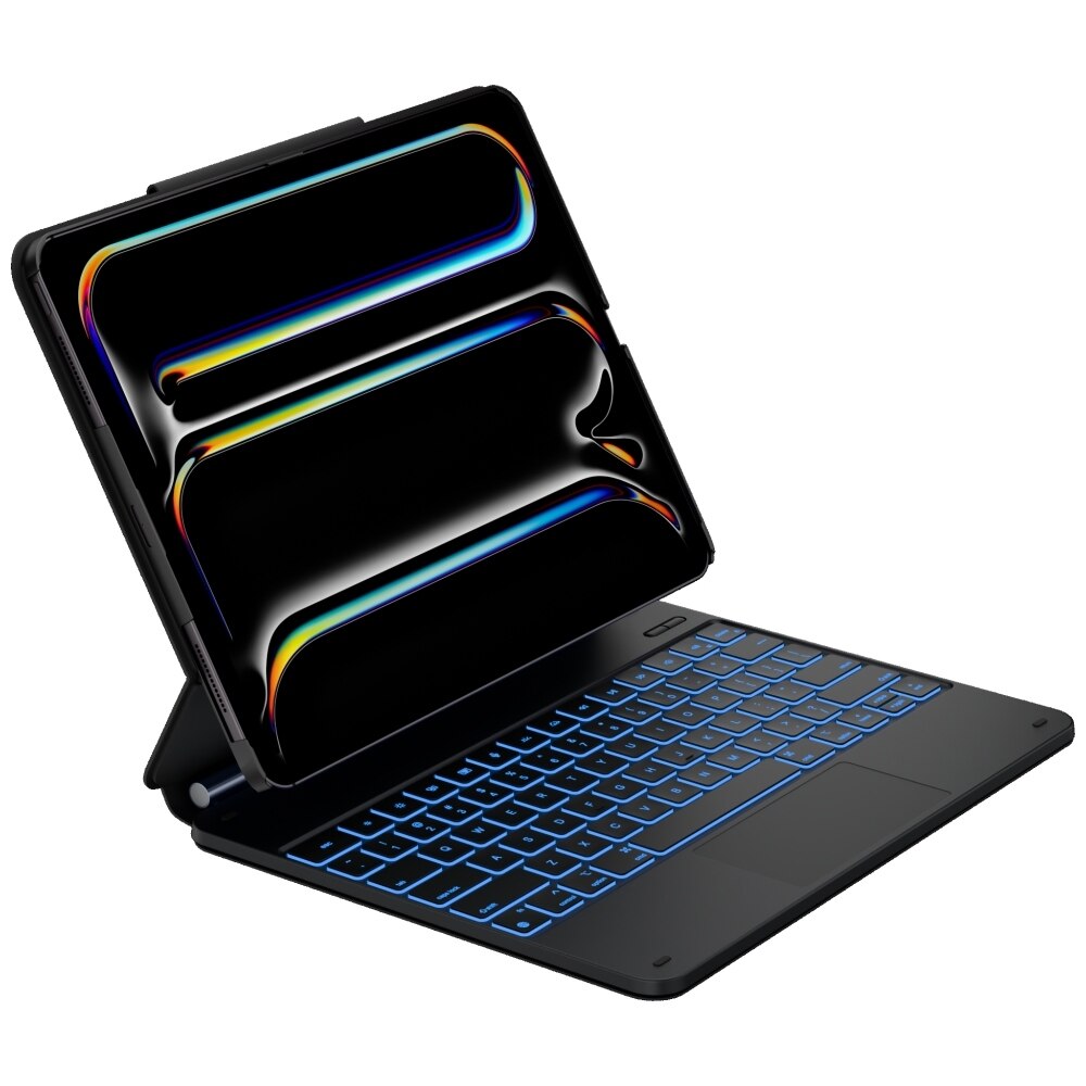 Carcasa cu tastatura Typecase Edge Plus compatibila cu iPad Air 13 inch 2024 / 2025, Negru