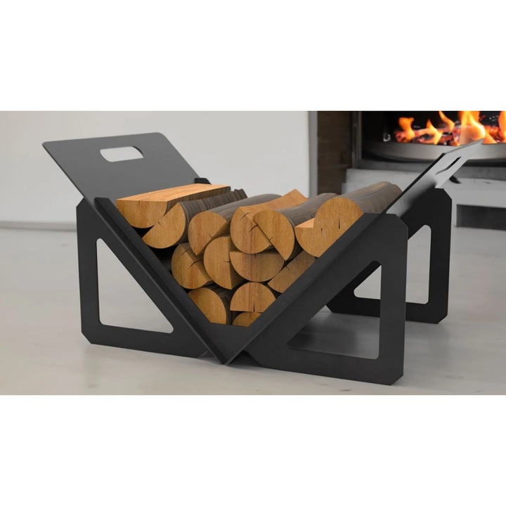 Suport usor pentru lemne de foc