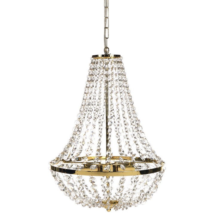 Candelabru Diamante Metal Auriu