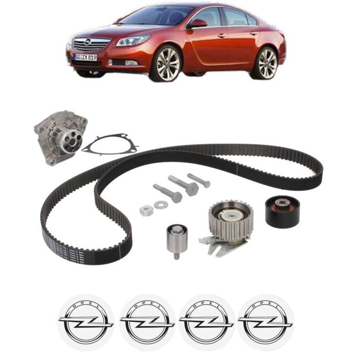 Set pompa apa si curea distributie OPEL INSIGNIA A Saloon (G09) 2.0 Biturbo CDTI 4x4 (69) 190 CP din 2008 - 2011, Bosch, 4x Stickere auto cu OPEL