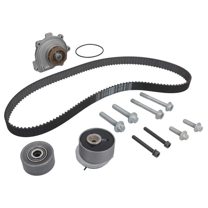 Set pompa apa si curea distributie OPEL ZAFIRA B Box Body/MPV (A05) 1.6 CNG Turbo VAN (M75) 150 CP din 2009 - 2015, Bosch, 4x Stickere auto cu OPEL