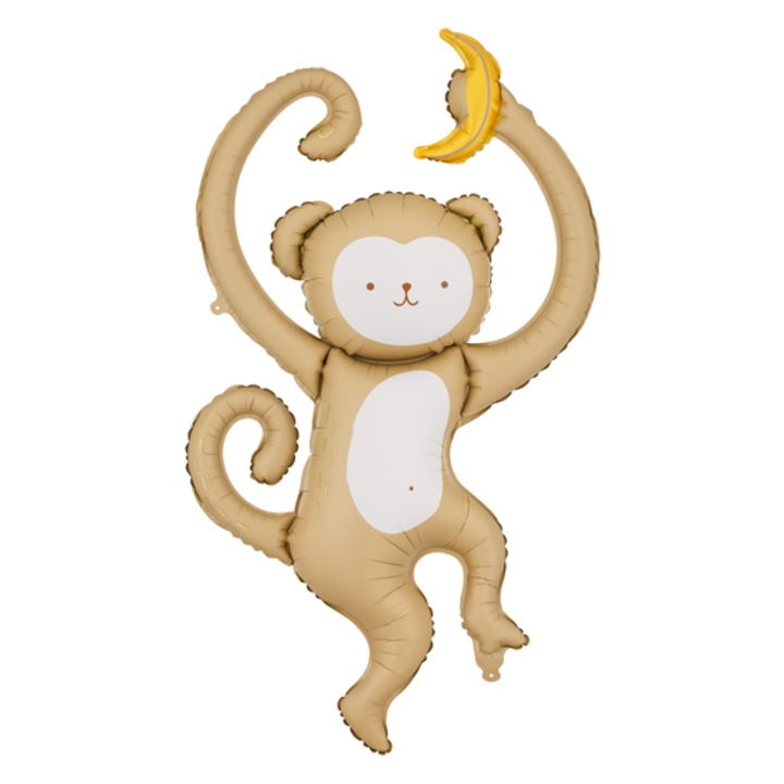 Balon folie Maimuta, 51x88 cm, Maro/Bej
