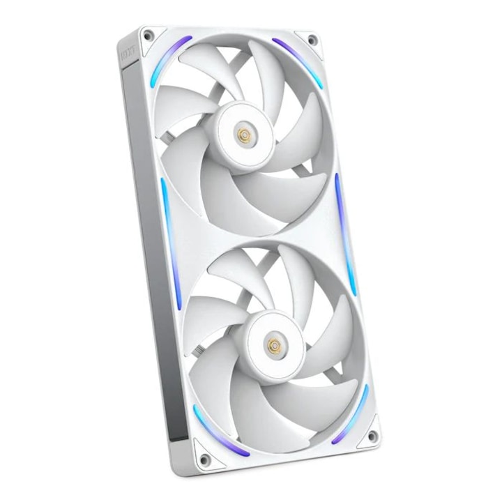 Ventilator PC NZXT F280X RGB, alb, 2x14cm, 345-2400rpm
