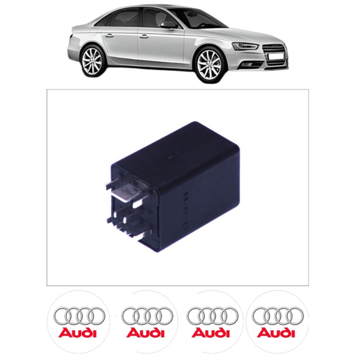 Unitate control pentru bujii incadescente AUDI A4 B8 (8K2) 2.0 TDI 190 CP din 2013 - 2015, Bosch, 4x Stickere auto cu AUDI