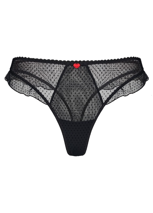 Chiloti tanga, Esotiq, Affection Bloovii, negru, Negru